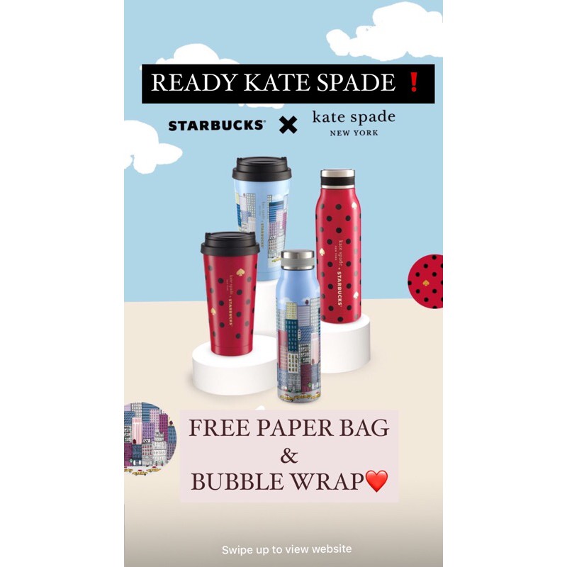 Jual Tumbler Starbucks x Kate Spade Ready Lengkap 4 Model Indonesia