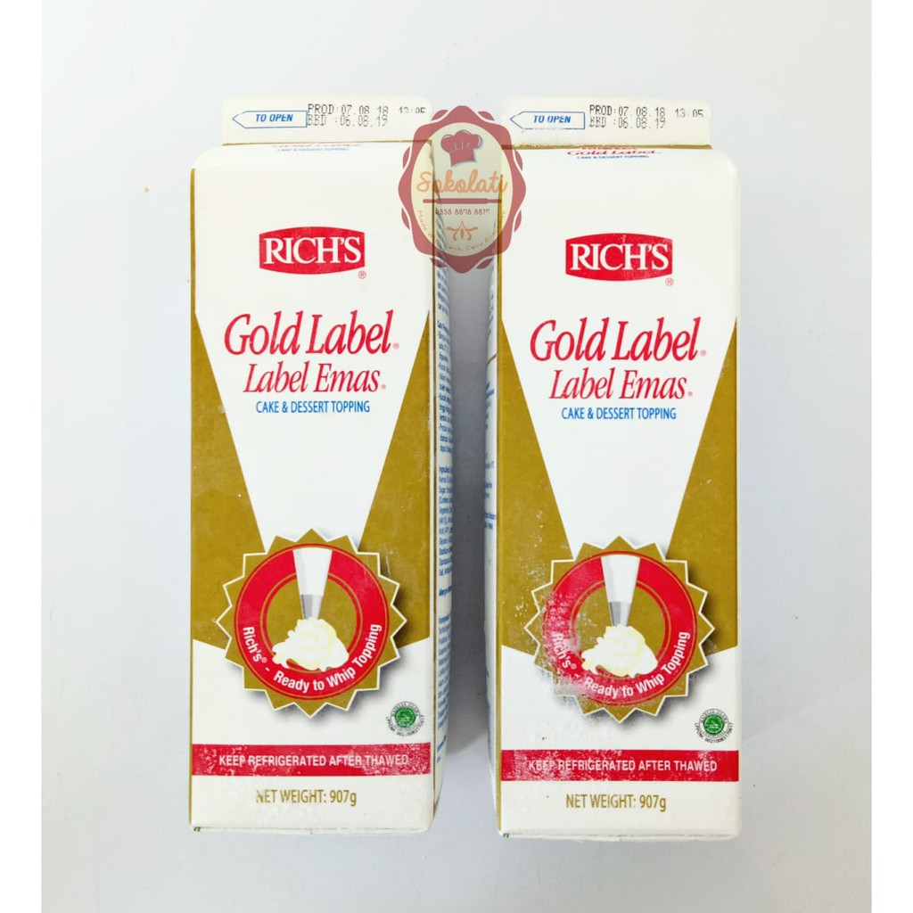 Rich's Gold Label Whipping Cream Shopee Indonesia
