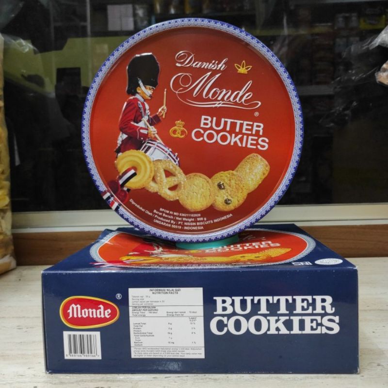 Jual Monde Butter Cookies 908 gram (Biskuit monde kaleng besar