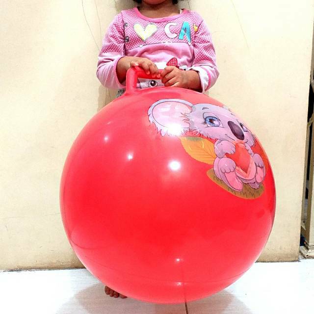 Jual Jumbo Bola Karet Besar Loncat Jumping Pegangan Tunggang Mainan | Shopee Indonesia