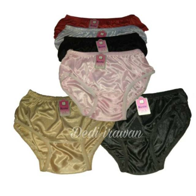 Celana dalam wanita bahan satin XL. Merek restu Shopee Indonesia