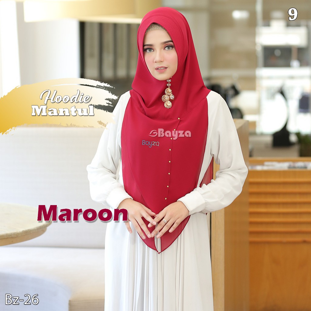 Jilbab Instan Hoodie Mantul Ori Bayza Hijab Shopee Indonesia