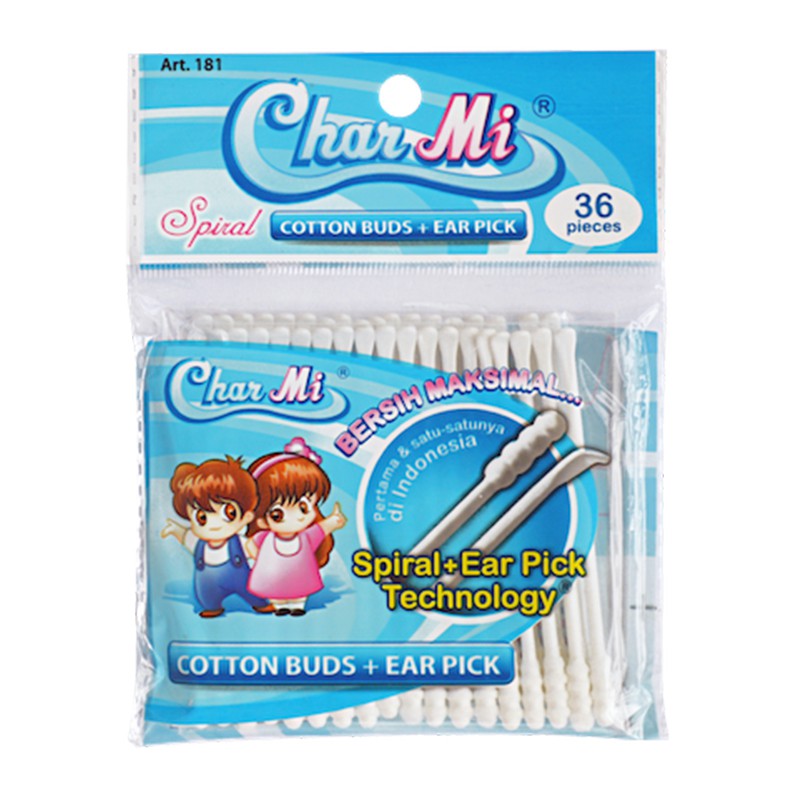 Jual Charmi Cotton Buds Plus Ear Pick ART 181 (36pcs) Shopee Indonesia