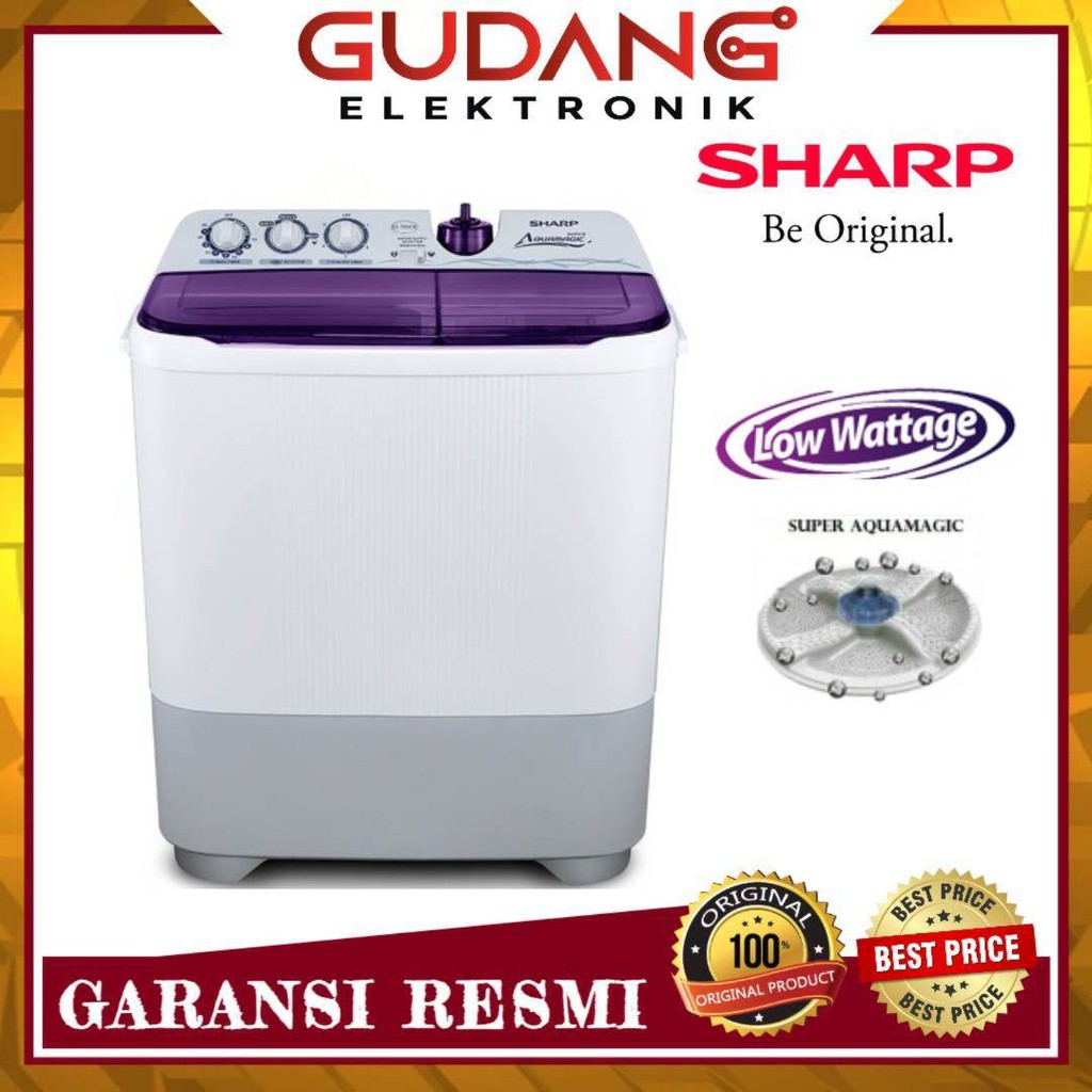 MESIN CUCI SHARP EST 85 CR MESIN CUCI 2 TABUNG 85CR 8,5KG Shopee Indonesia