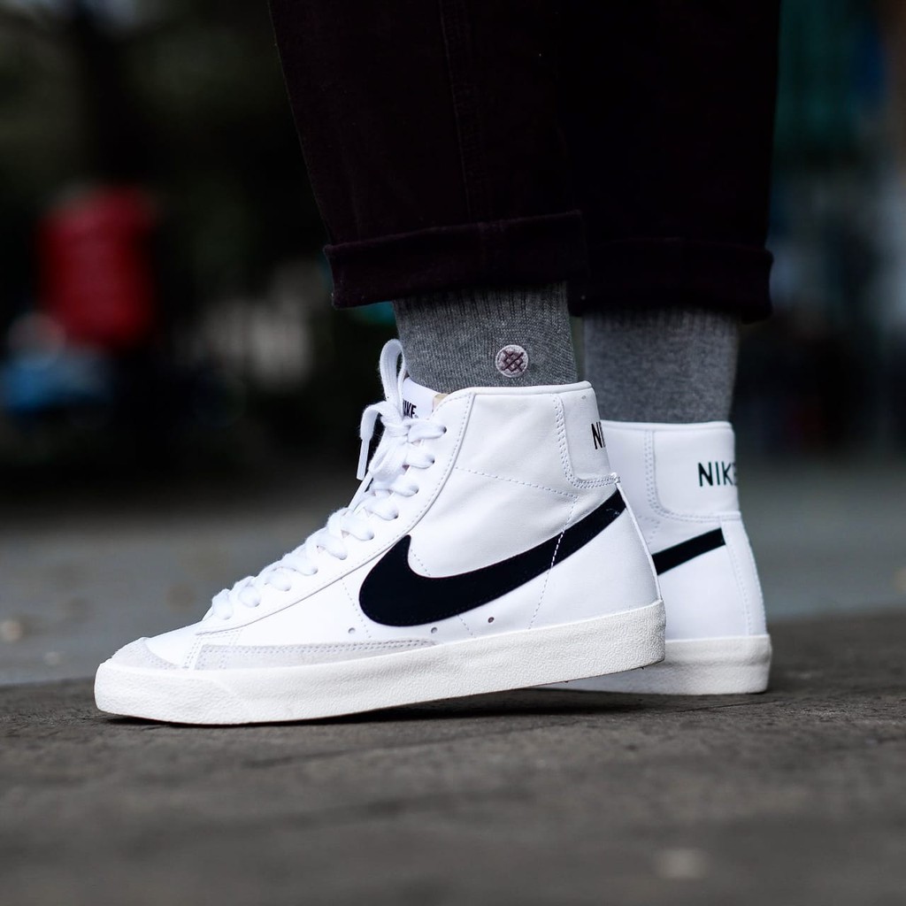 Jual Nike Blazer Mid 77 Vintage White Black | Shopee Indonesia