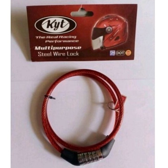 Jual KYT Wire Lock With Code / Gembok Helm / Kunci helm Shopee