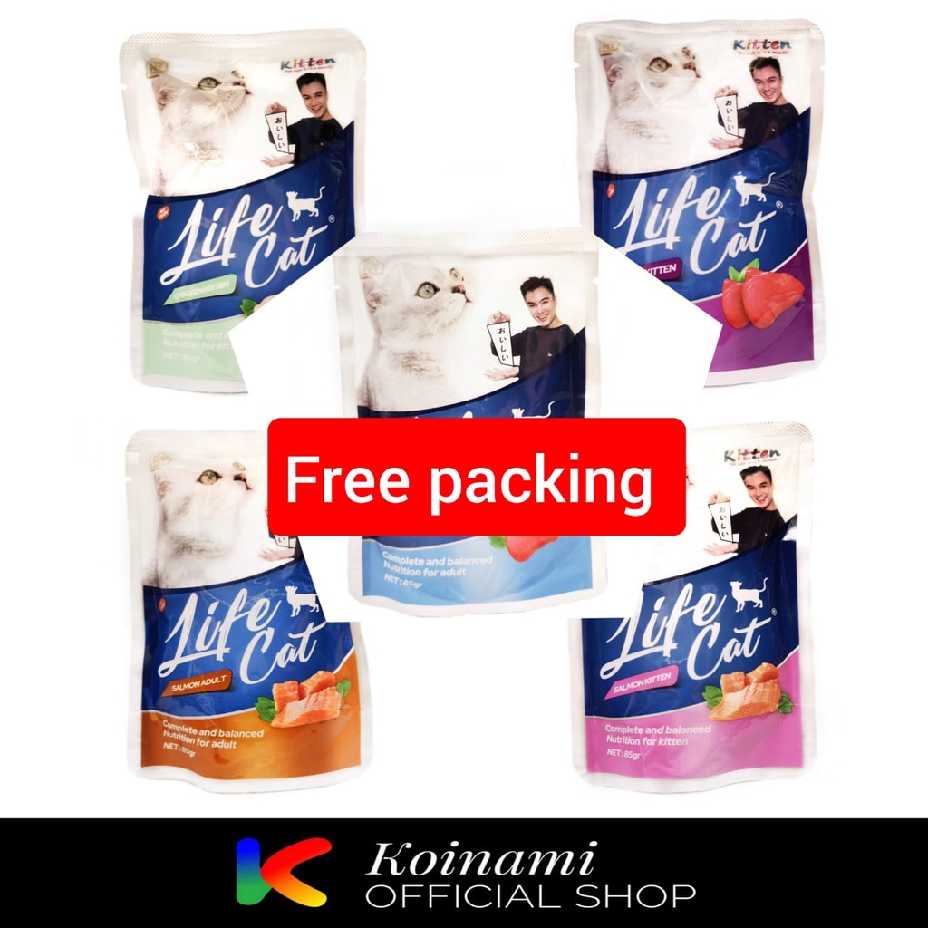 Jual LIFE CAT 85 gram / MAKANAN KUCING / wet food life cat kitten / wet
