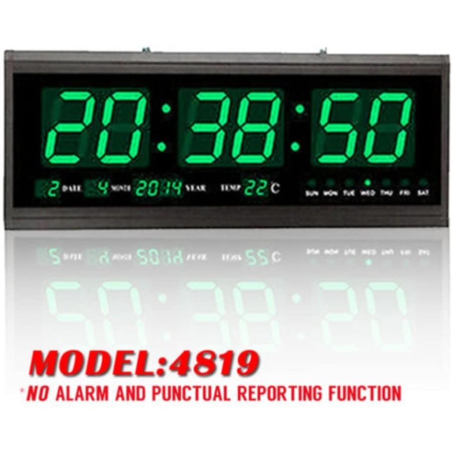 Jual Sonifer Jam Dinding Digital Besar LED Clock SMS4819 Hijau