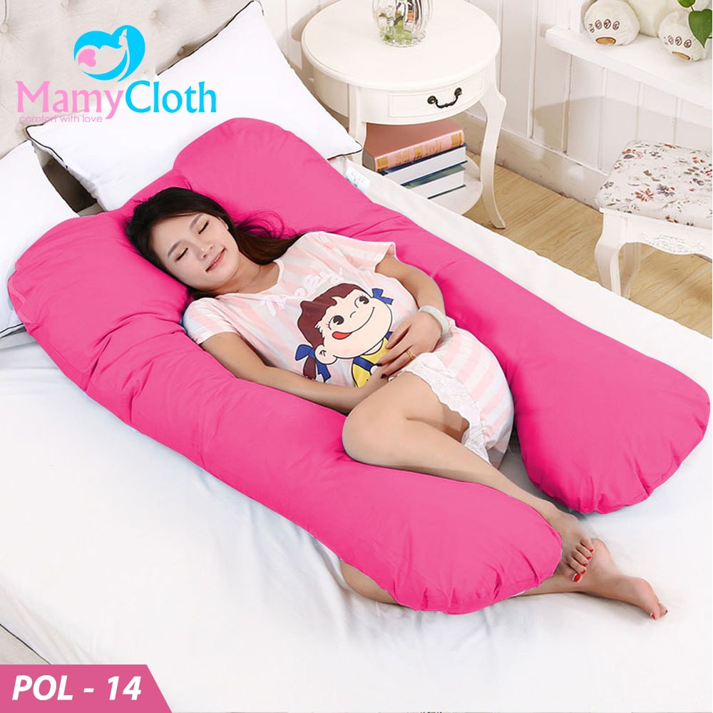 Bantal Hamil Pink Premium / Bantal Menyusui / Mamycloth / POL14 / Pink