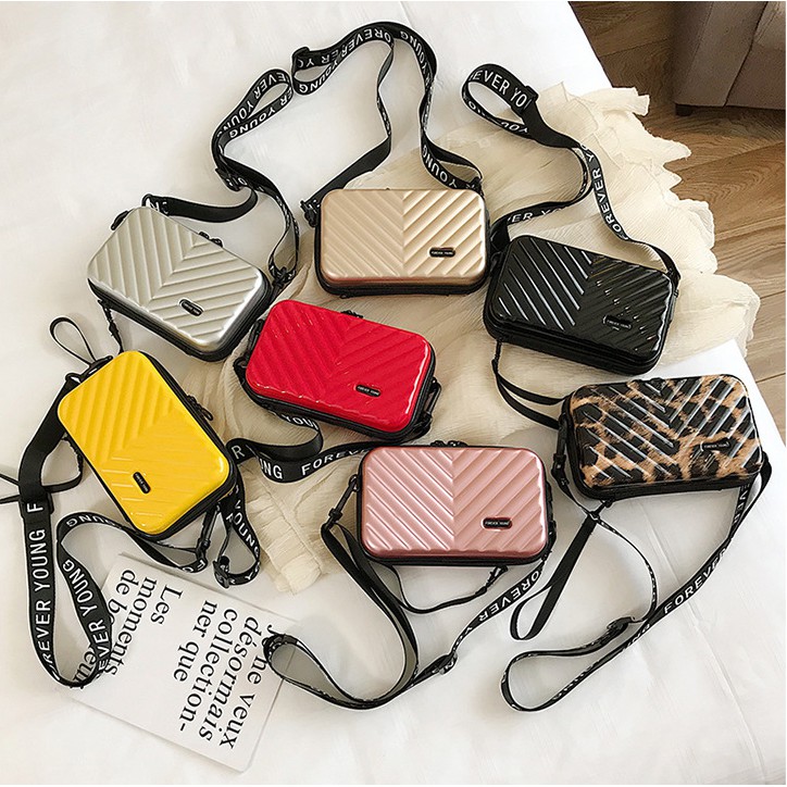 DewaStore Tas Wanita Salempang Mini Koper Forever Young Motif V Grosir Batam Murah Shopee
