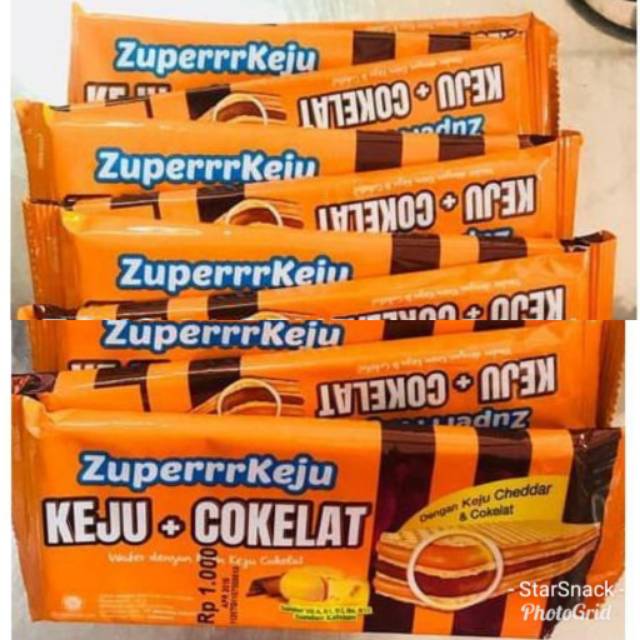Jual Zuperrr Keju Wafer Coklat Keju Isi 10Pc / Renteng | Shopee Indonesia