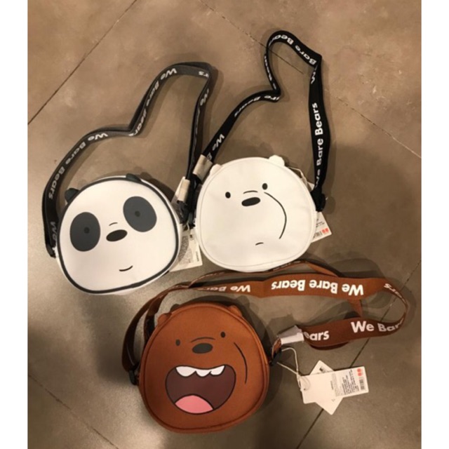 MINISO X WE BARE BEARS! 3WRN. WBB SLING BAG. Tas selempang miniso murah