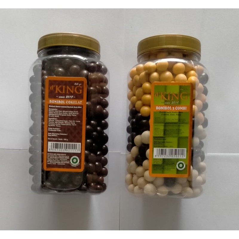 Jual Bonibol Biskuit Salut Cokelat Per Toples D'king / Cokelat 3 Combi Bola Mini | Shopee Indonesia