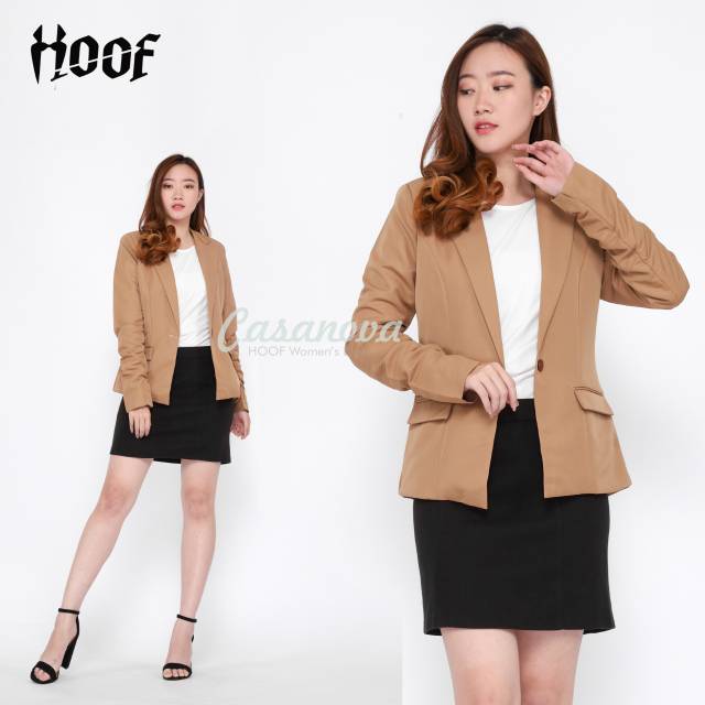 Jual Blazer Wanita Casanova Mocca - Jas Resmi Cewek Coklat Karir Kantoran Kerja Meeting Rapat Seminar Mc | Shopee Indonesia