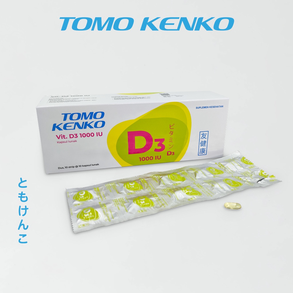 Jual Vitamin D3 1000 IU Tomo Kenko High Quality Kemasan Box