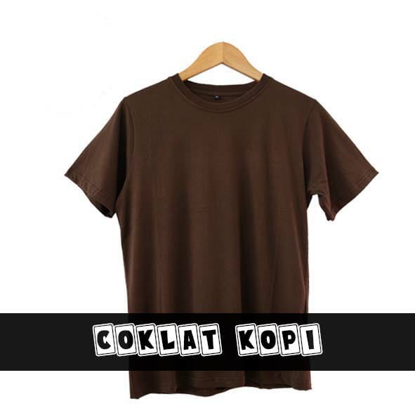 Jual Kaos Polos Murah Meriah / Coklat Kopi | Shopee Indonesia