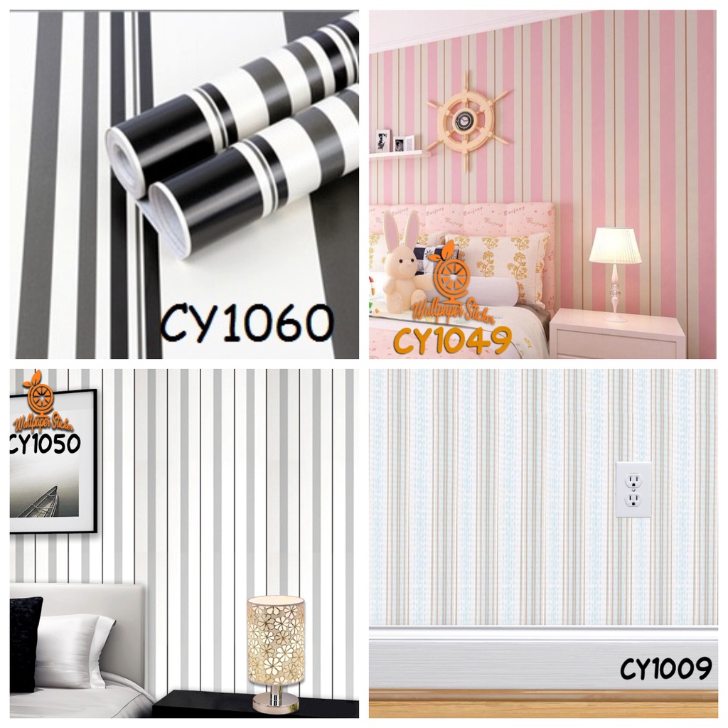 Jual Wallpaper Dinding garisgaris Stiker Dinding Salur Wallstiker