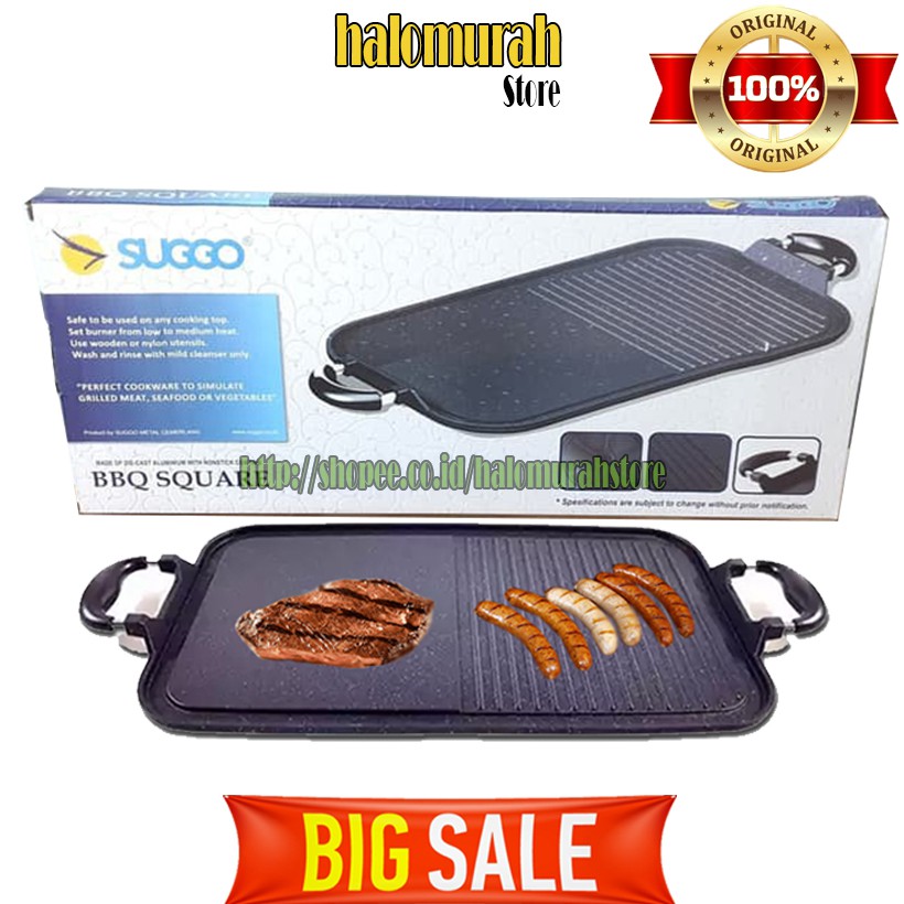 SUGGO Multi grill pan anti lengket Panci panggang diatas kompor