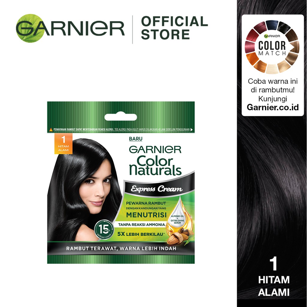 Jual Garnier Color Naturals Express Hair Color 01 Natural Black (Cat
