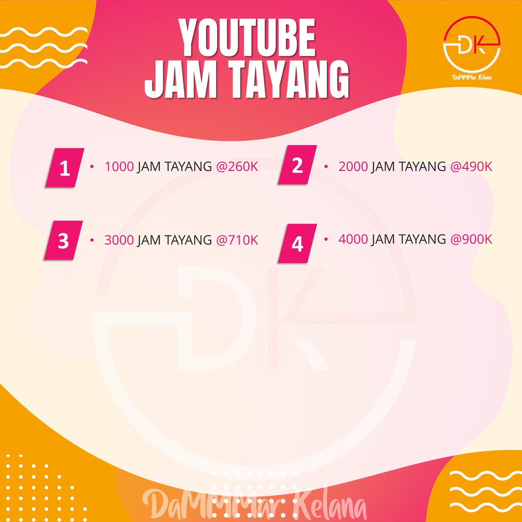 Jual Jam Tayang Youtube Murah Non Drop / PERMANEN Shopee