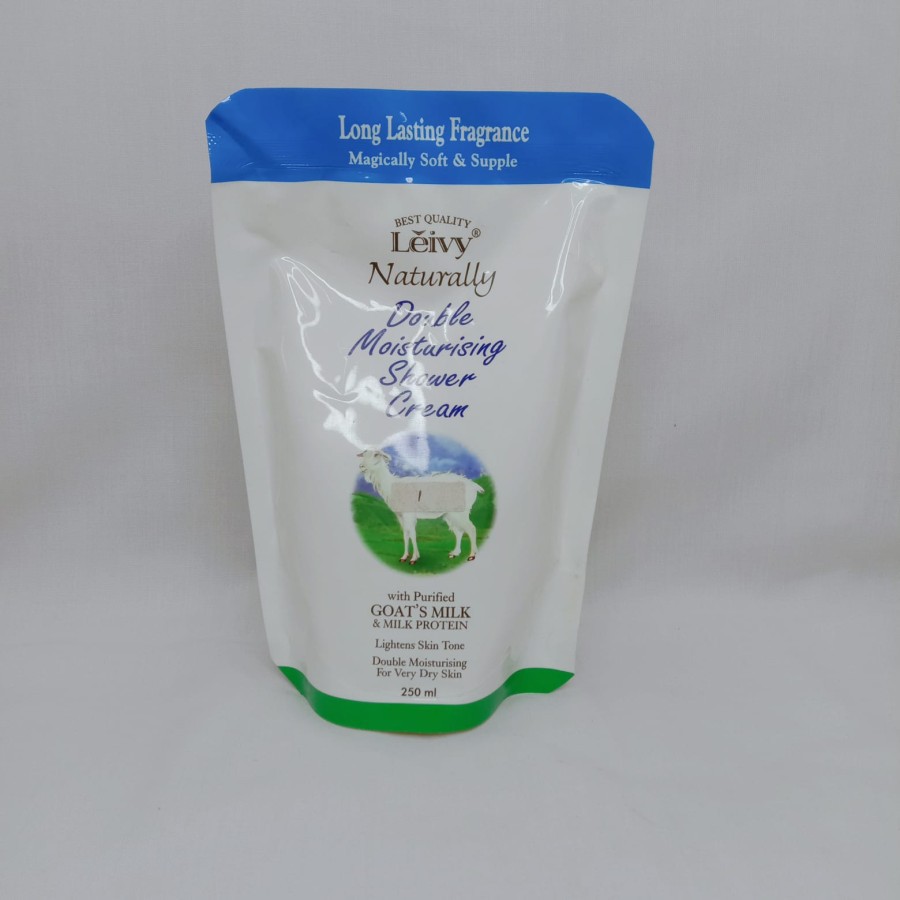 Jual BODY WASH LEIVY REFILL MOISTURISING SHOWER CREAM GOATS MILK 250ML