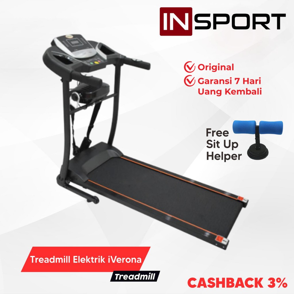 Treadmill Alat Fitness Alat Gym Treadmill Elektrik Alat Fitnes iVeronaTreadmil Insport Shopee