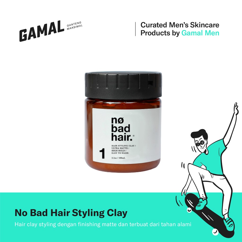 Jual No Bad Hair No 1 Hair Styling Creamy Clay Indonesia