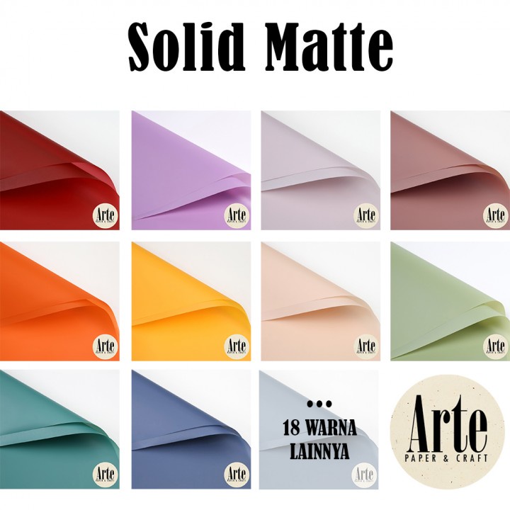 20 Lembar Cellophane Solid Matte Kertas Buket Korea Bunga Flower