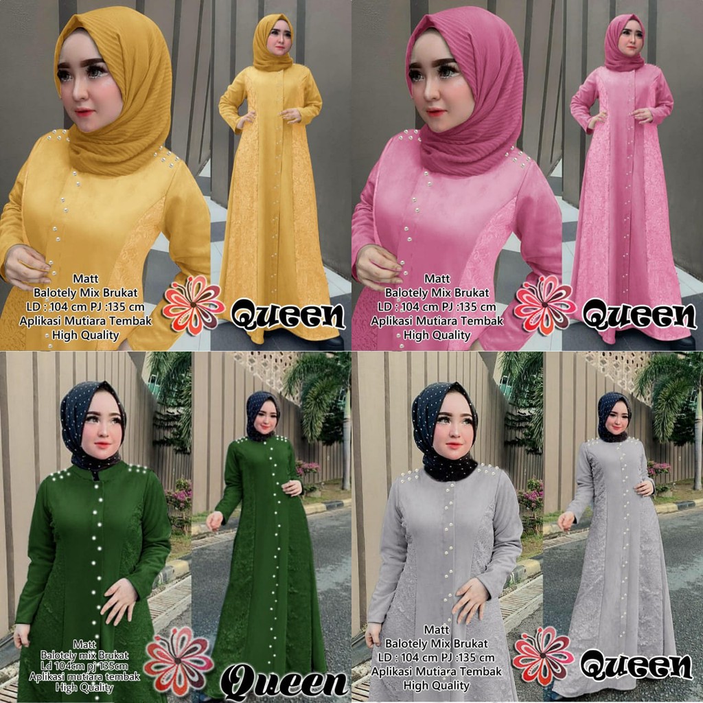 Review tentang COD MAXI DRESS QUEEN / MAXI QUEEN MUTE MUTIARA LD104 / PAKAIAN WANITA MUSLIM
