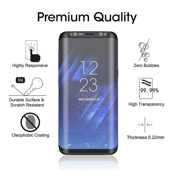 Jual Samsung Galaxy S8 Plus + Tempered Glass Anti Gores Full Cover Lcd 4D | Shopee Indonesia