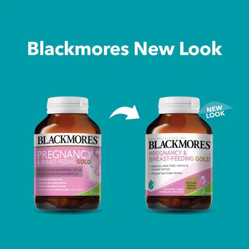 Jual Blackmores Pregnancy & Breast Feeding Gold 60 Kapsul (Multivitamin