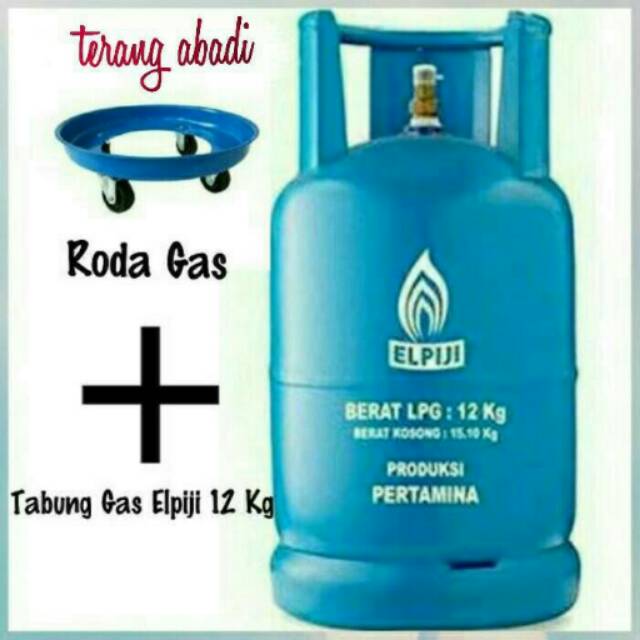 Tabung gas elpiji 12kg+isi+roda gas besi | Shopee Indonesia