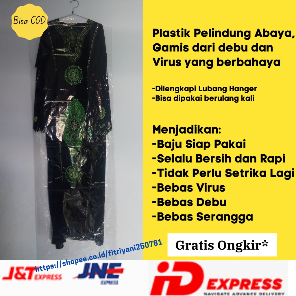 Jual Plastik Abaya, Gaun Pesta, Gaun Malam, Longdress, Mukena, Baju Gamis  Pelindung dari Virus Berbahaya Corona Covid, Debu, Kecoa dan Serangga  Indonesia|Shopee Indonesia