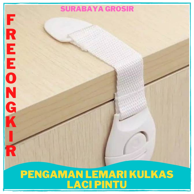 Jual Pengaman Pengunci Lemari Kulkas Laci Pintu Anak Gak Bisa Buka