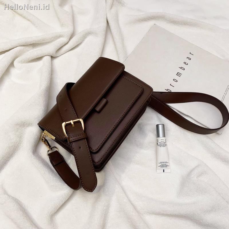 Tas Selempang / Bahu Wanita Model Korea Chic Simply Warna Hitam Ukuran