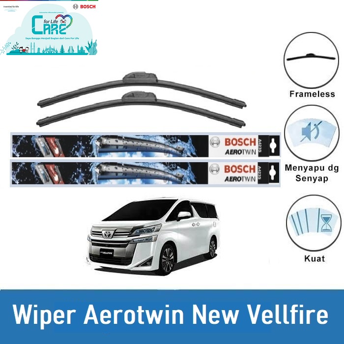 Jual Bosch Wiper Mobil Aerotwin Premium Frameless Untuk New Vellfire