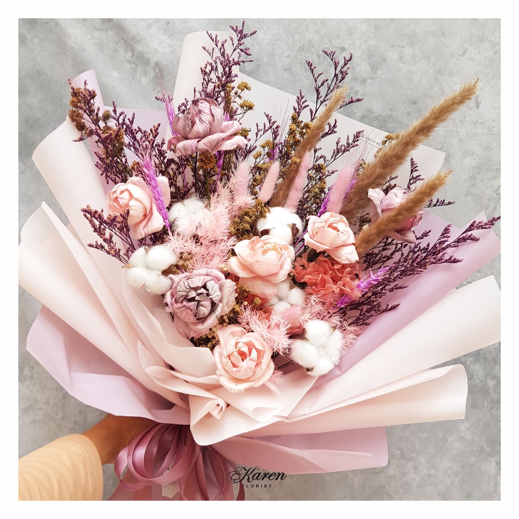 Jual buket bunga dried flower hand bouquet jogja murah Shopee Indonesia