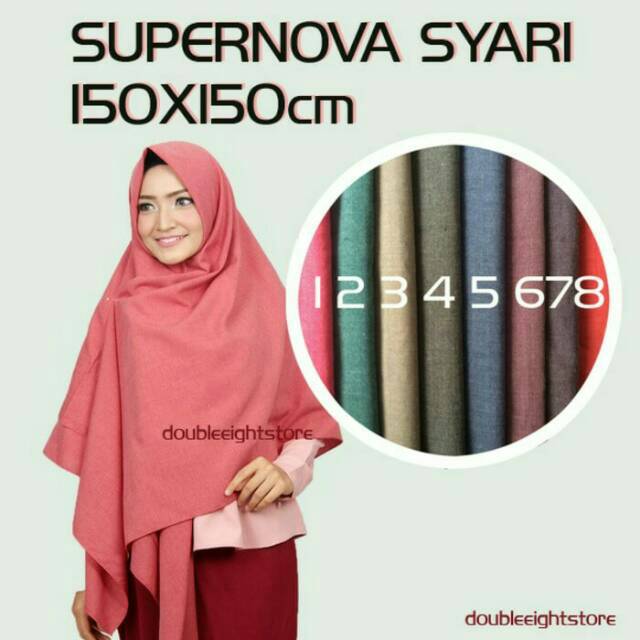 Grosir Hijab Jilbab Kerudung Segi Empat Syari Supernova Shopee Indonesia