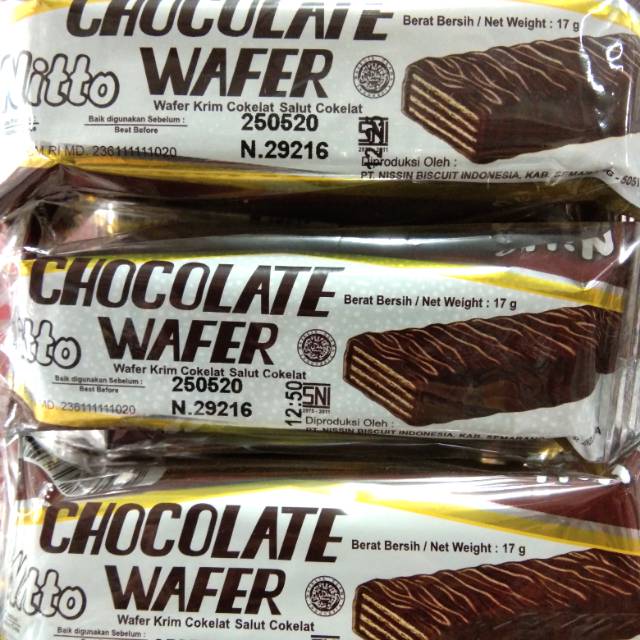 Jual Nitto Chocolate Wafer 10Pcs | Shopee Indonesia
