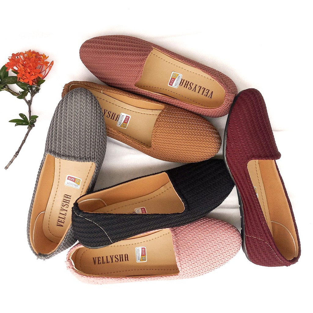 SEPATU WANITA FLAT SHOES BALET RAJUT VELLYHSA Shopee