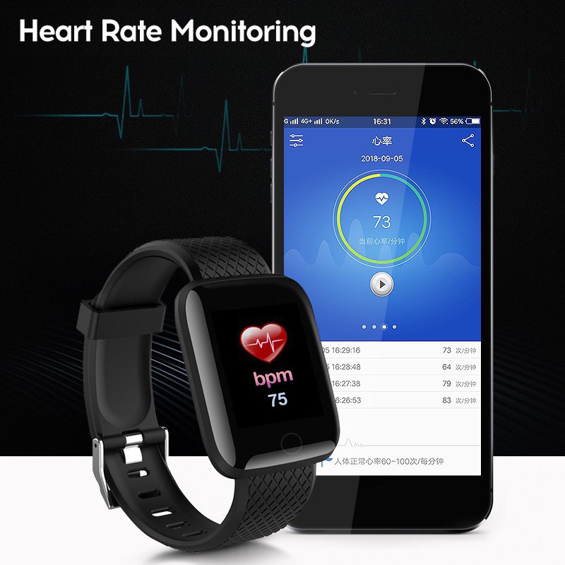 Jual [Gratis Ongkir] 116 Plus Ip67 Waterproof Smartwatch Large Screen Blood Pressure Fitness Heart Rate Indonesia|Shopee Indonesia