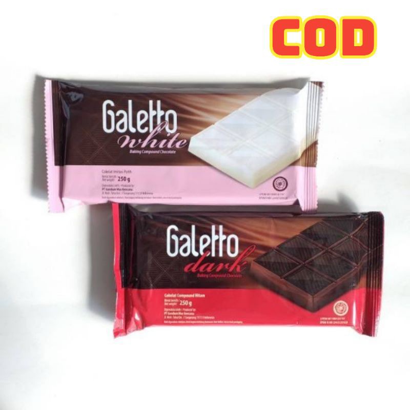 Jual Coklat Batangan / Coklat Compound Galetto Dark / White | Shopee Indonesia