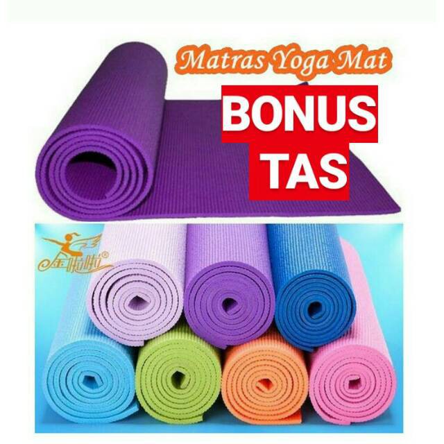 Jual Matras Yoga PVC Tebal 5Mm Import Alas Yoga Matt Anti Slip Tidak