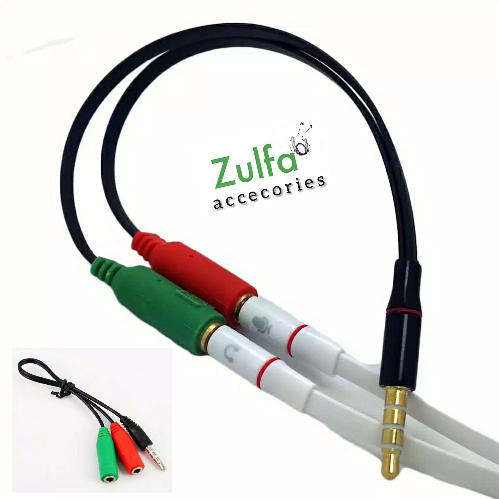Jual Kabel Audio Spliter jack to Headset dan Mic Indonesia