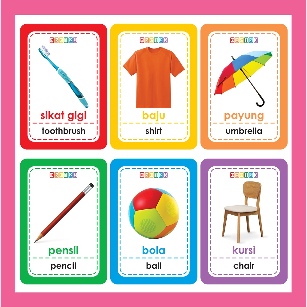 Jual Flashcard Mengenal Benda Things Kartu Pintar Belajar Anak Flash