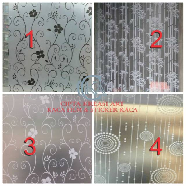 STICKER KACA JENDELA / MOTIF STIKER KACA TIDAK TEMBUS