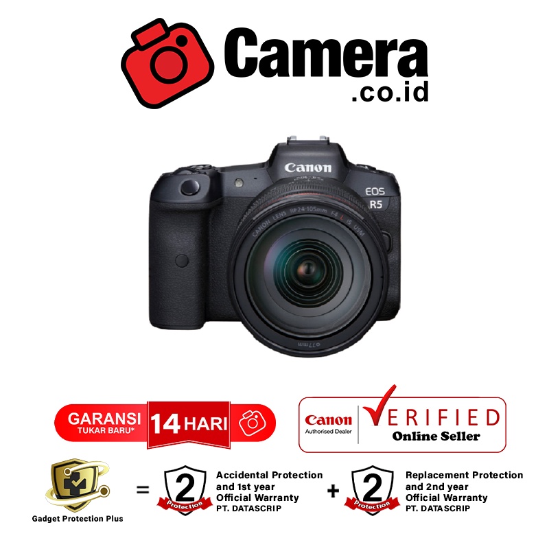 Jual CANON EOS R5 Kit RF 24105mm f4 L IS USM Indonesia