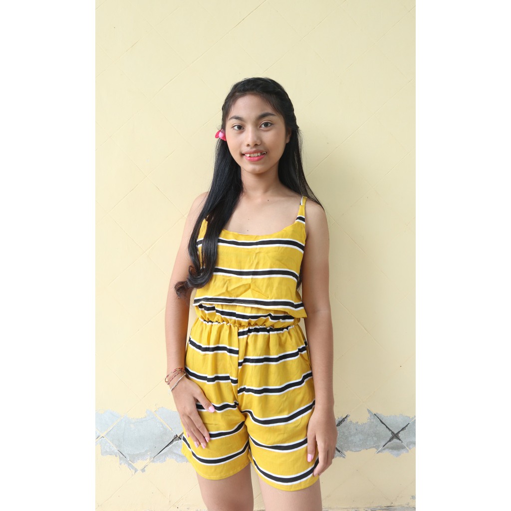 BEST SELLER!!! JUMPSUIT KIPIR PENDEK BALI MOTIF SALLUR