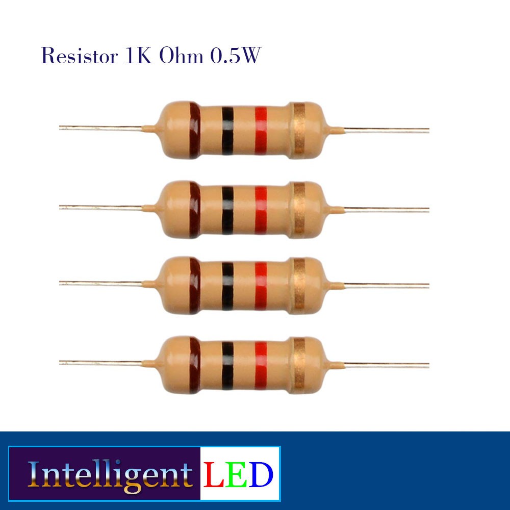 Resistor 1K ohm 0.5 W 1/2 W 5 pcs | Shopee Indonesia