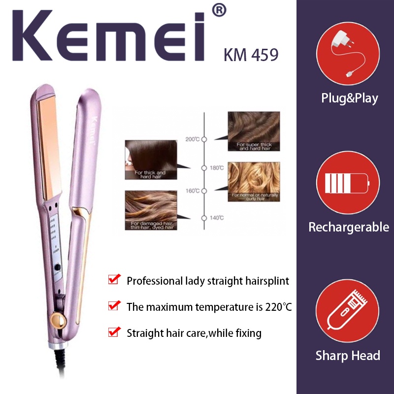 Jual KEMEI ORIGINAL 459 hair straightener / KM459 hair straightener